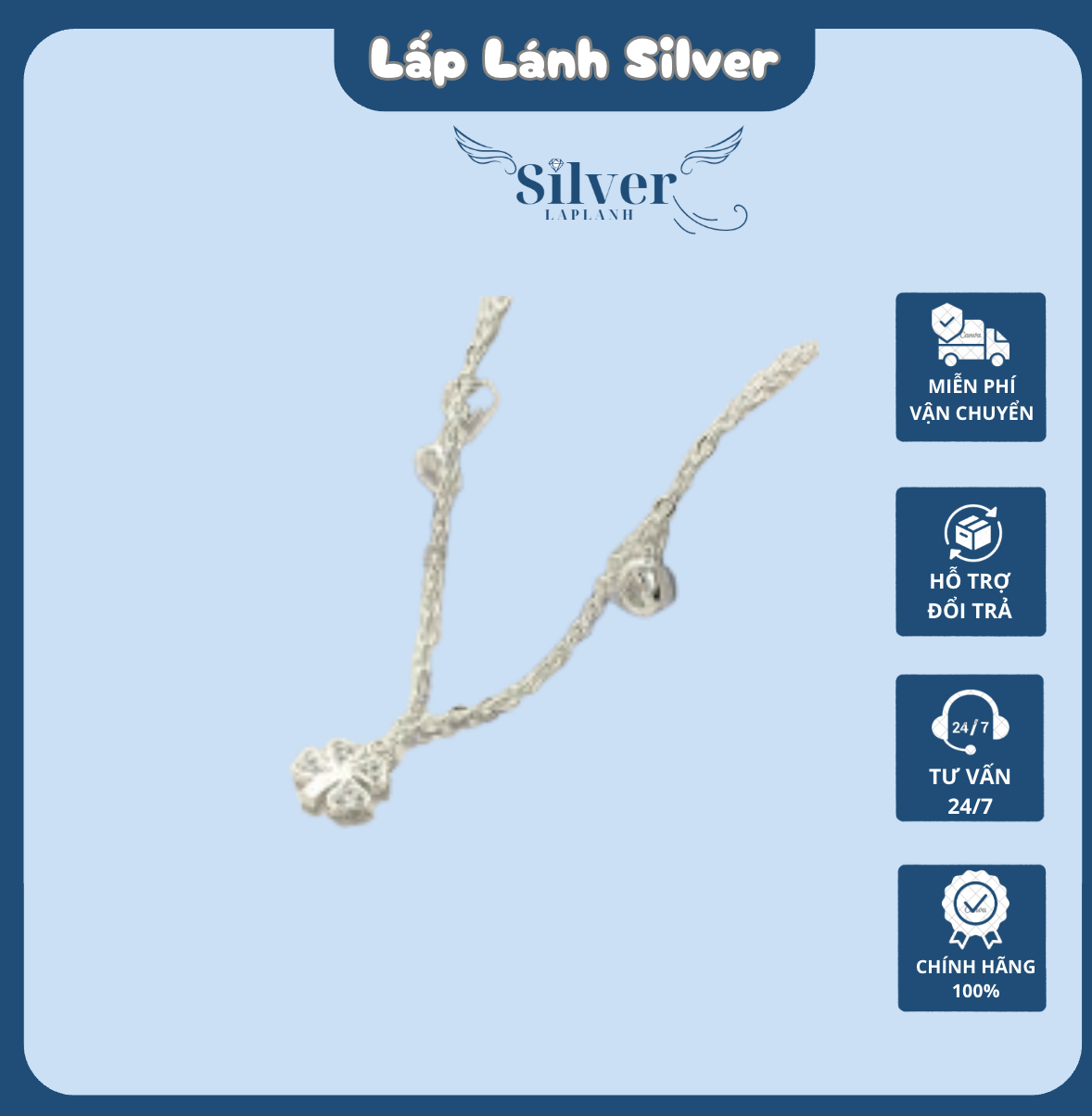 Lắc Chân nữ bằng bạc đẹp-LapLanhSilver - Ảnh 4