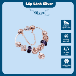 Vòng charm mạ bạc S925 kiểu Pandora